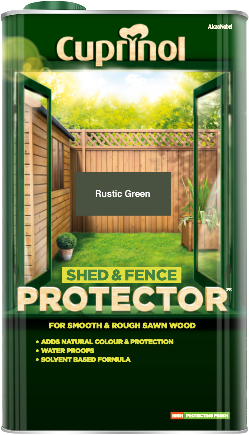 Cuprinol Shed & Fence Protection (FP) Rustic Green 5L