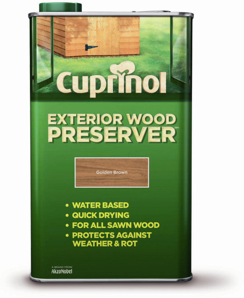 Cuprinol Exterior Wood Preserver (BP) Golden Brown 5L