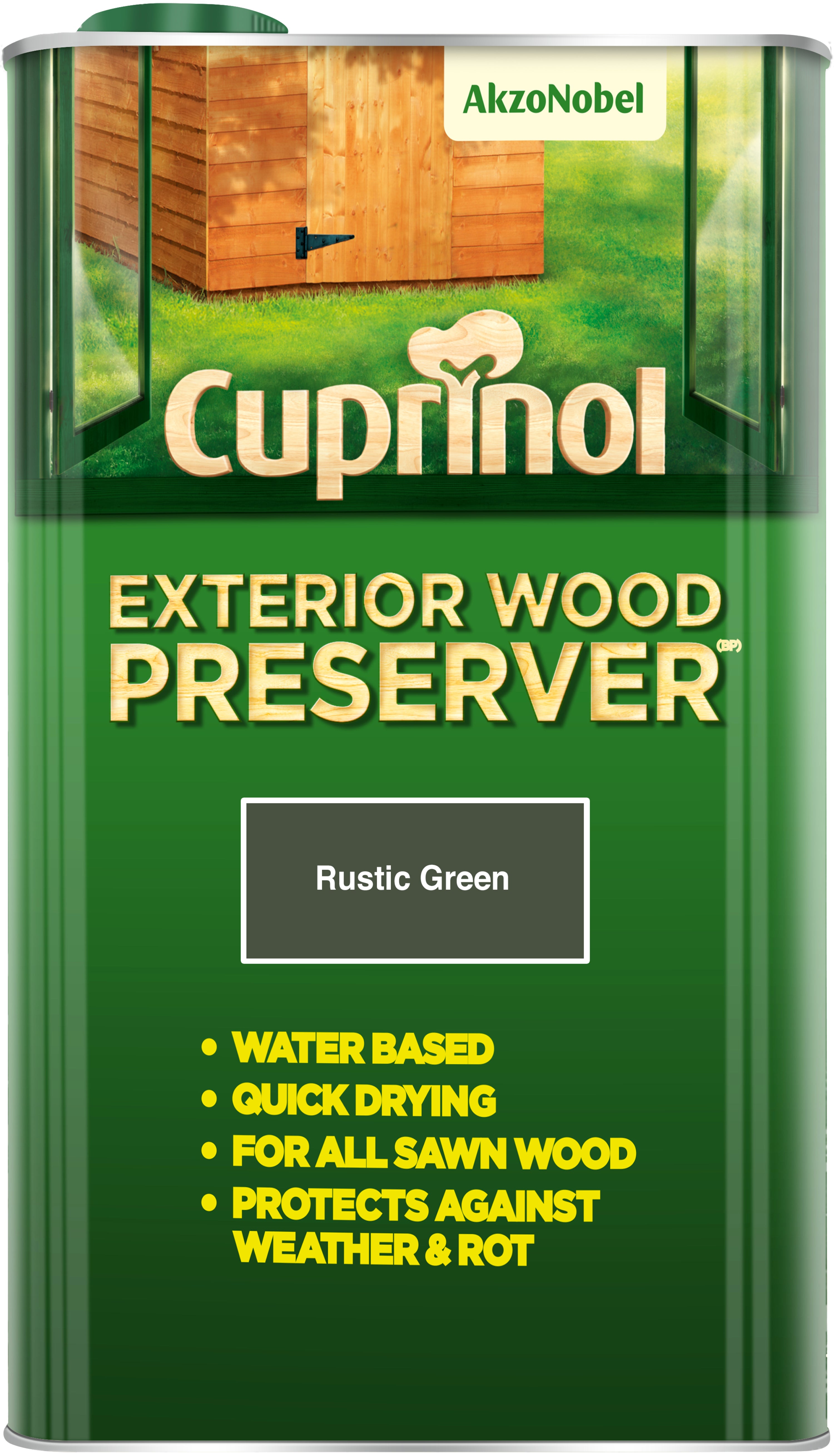 Cuprinol Exterior Wood Preserver (BP) Rustic Green 5L