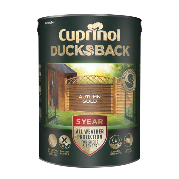 Cuprinol 5 Year Ducksback Autumn Gold 5L