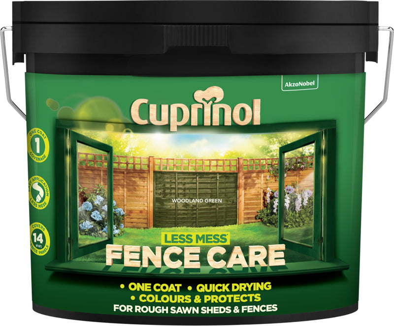 Cuprinol Less Mess Fence Care Woodland Green 9L
