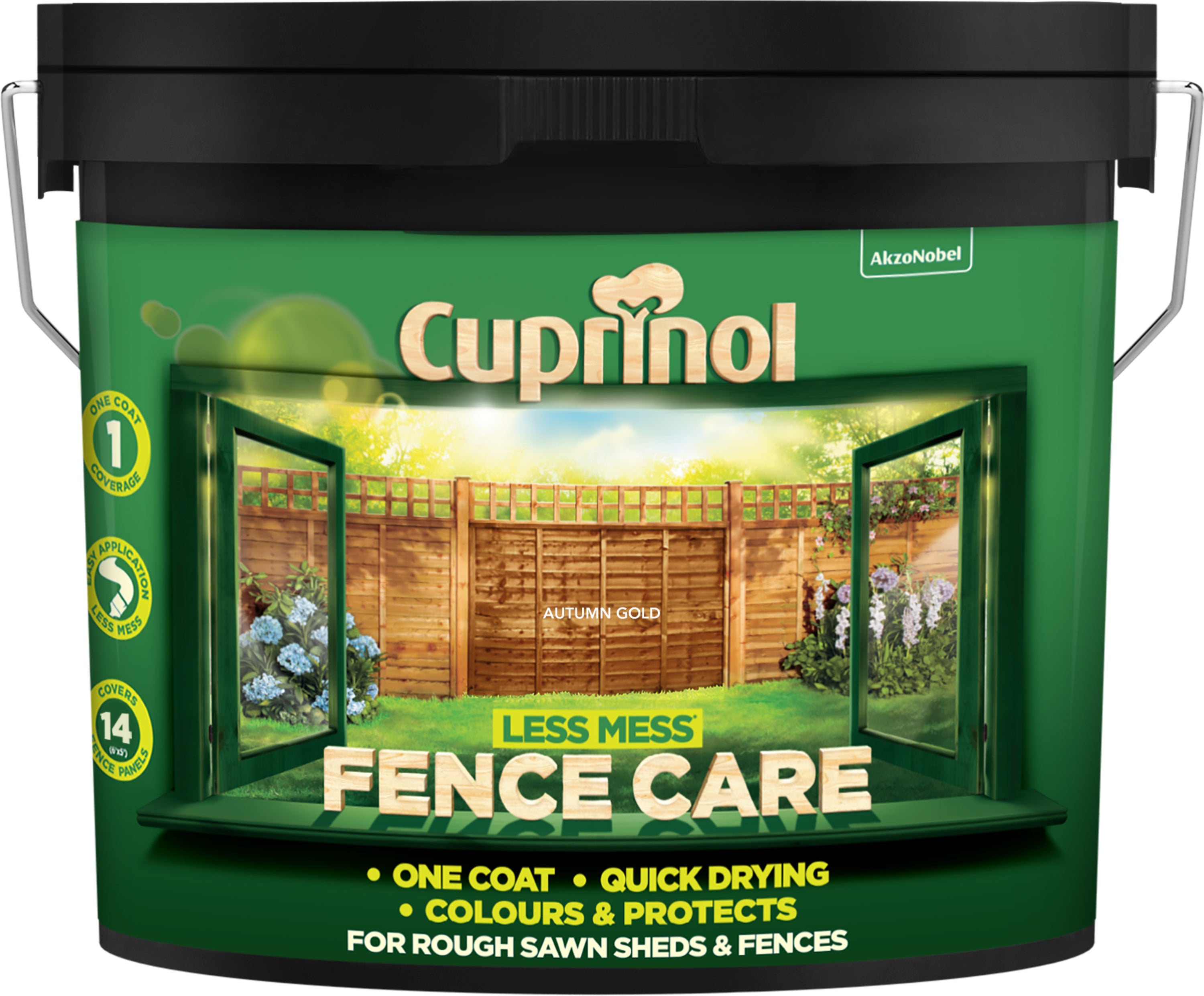 Cuprinol Less Mess Fence Care Autumn Gold 9L