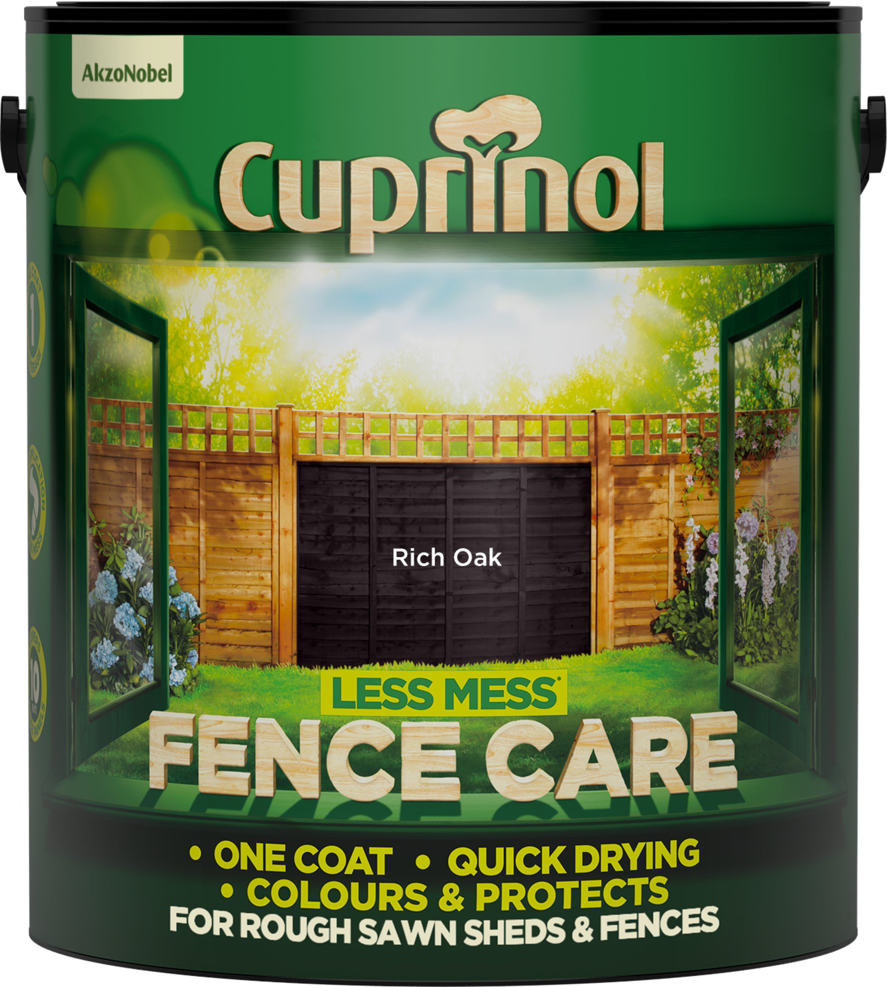 Cuprinol Less Mess Fence Care Rich Oak 6L