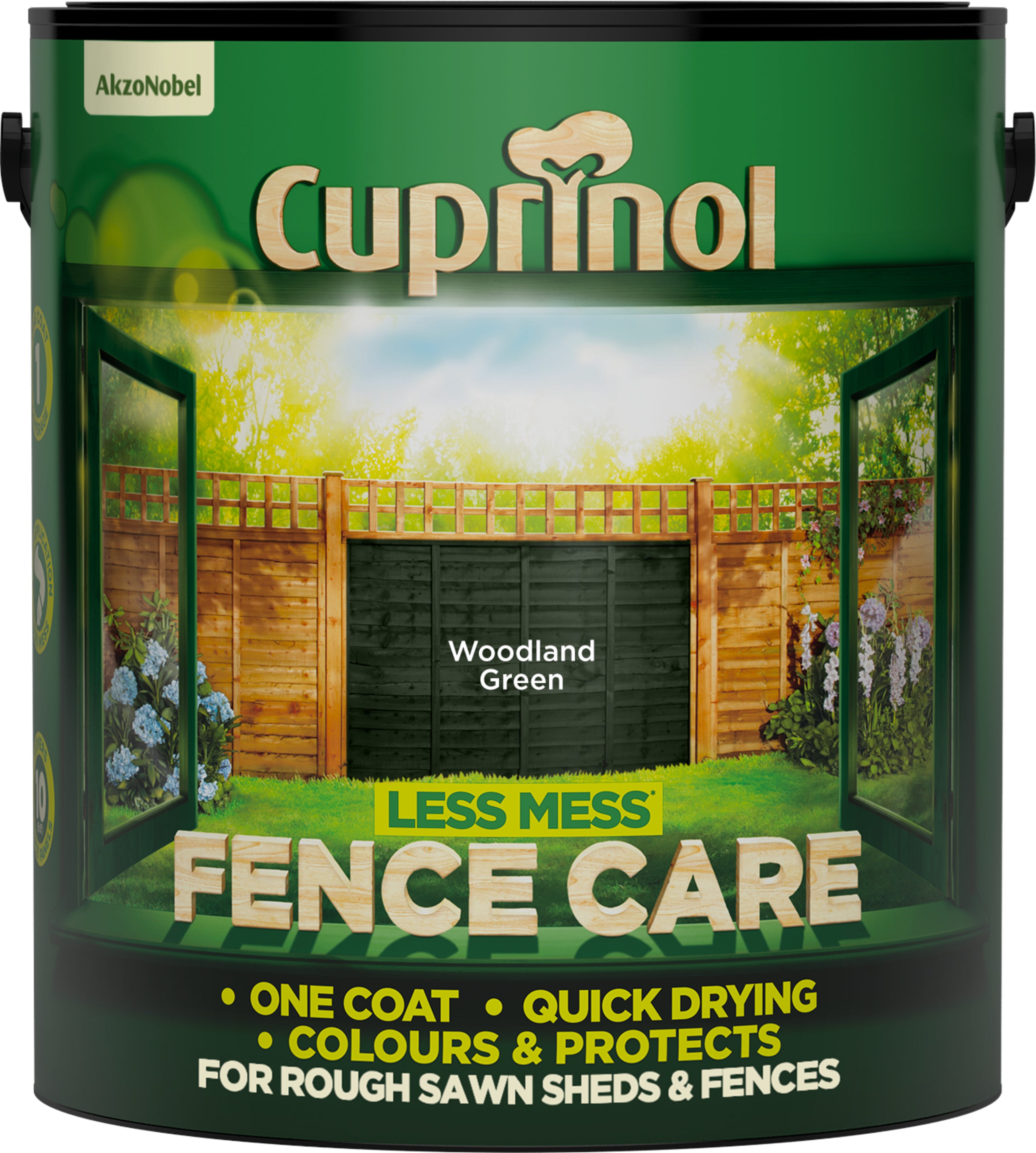 Cuprinol Less Mess Fence Care Woodland Green 6L
