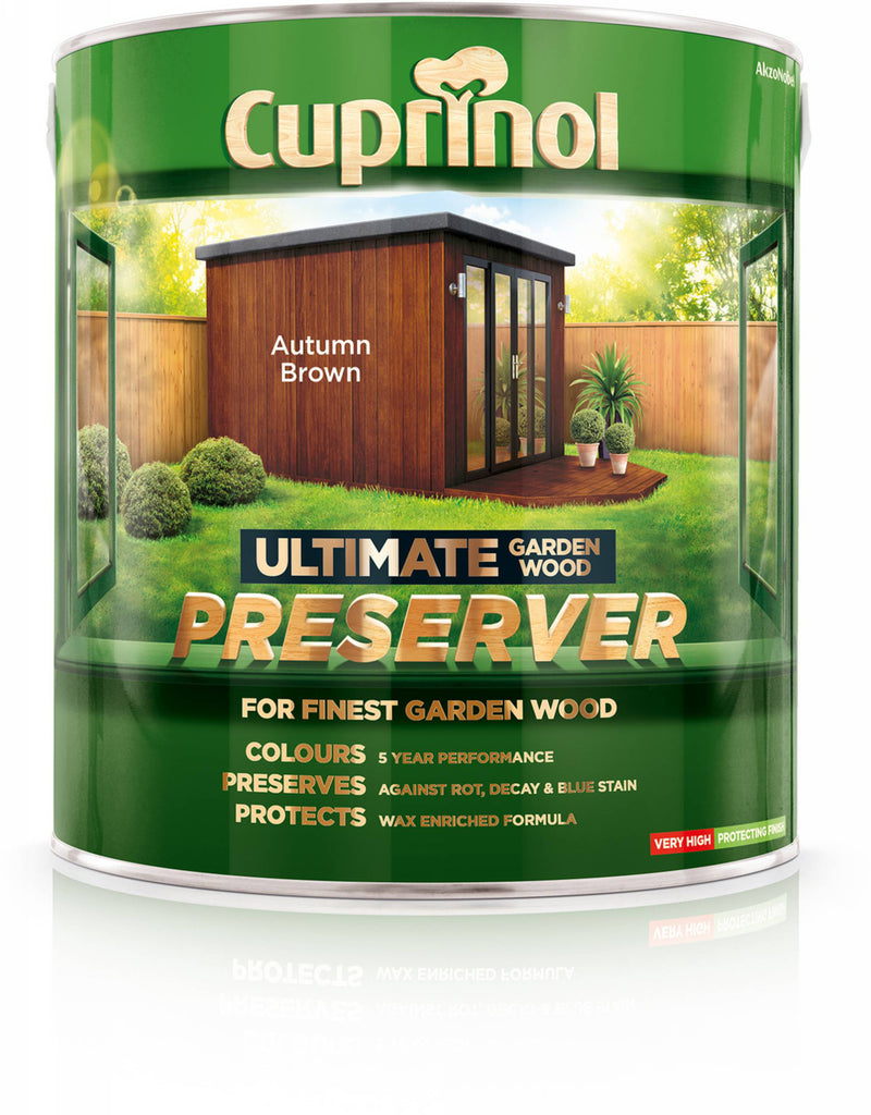Cuprinol Ultimate Garden Wood Preserver Autumn Brown 4L