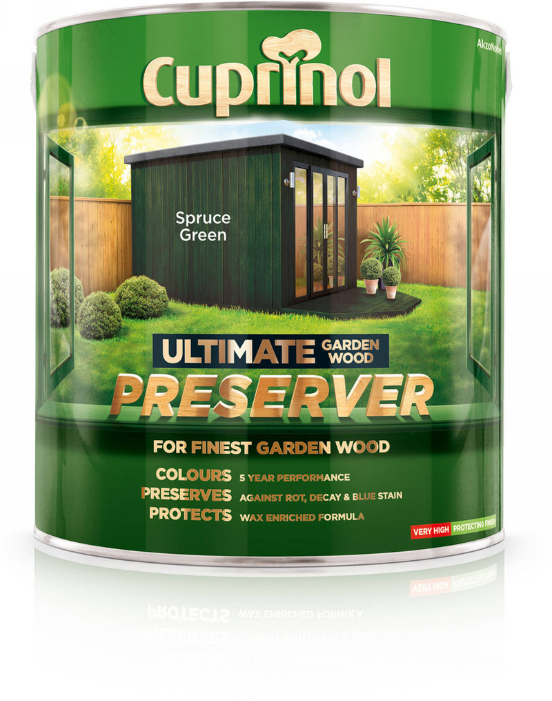 Cuprinol Ultimate Garden Wood Preserver Spruce Green 4L