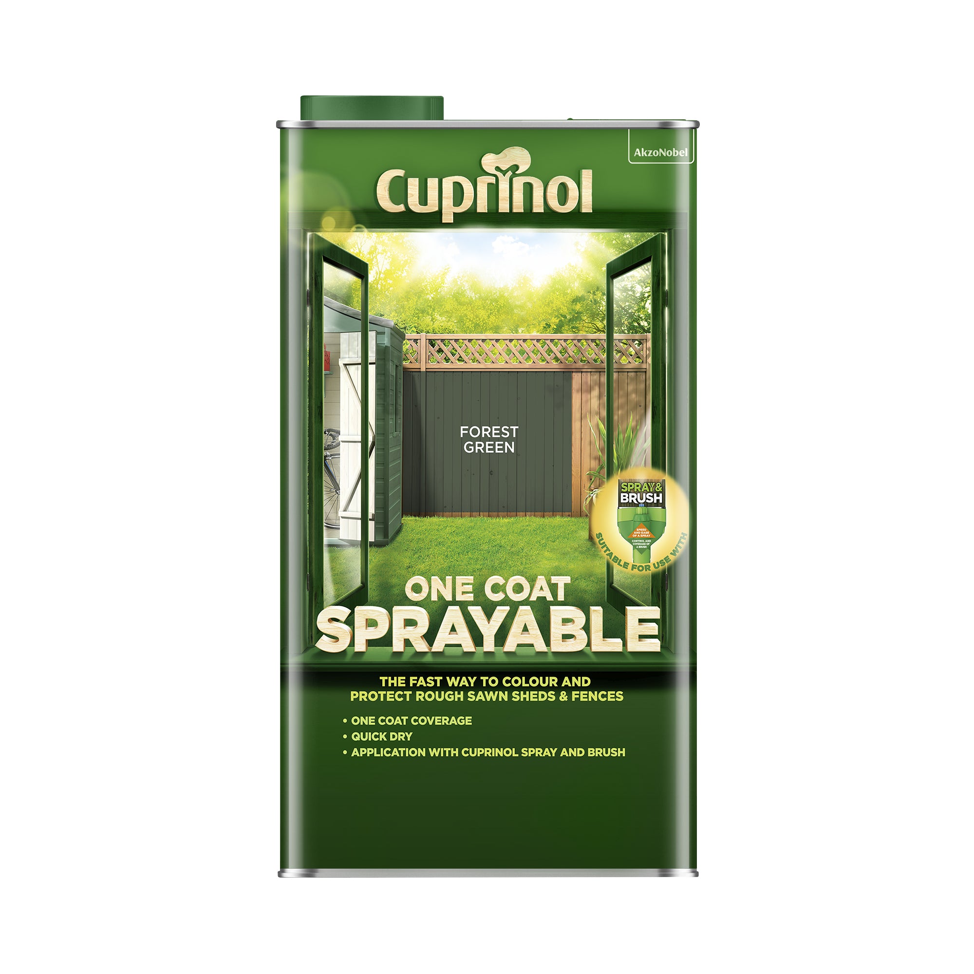 Cuprinol Spray & Fence Treatment Forest Green 5L