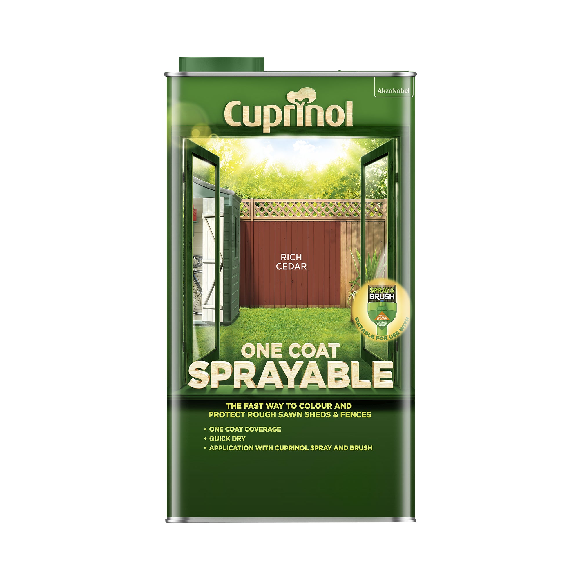 Cuprinol Spray & Fence Treatment Rich Cedar 5L