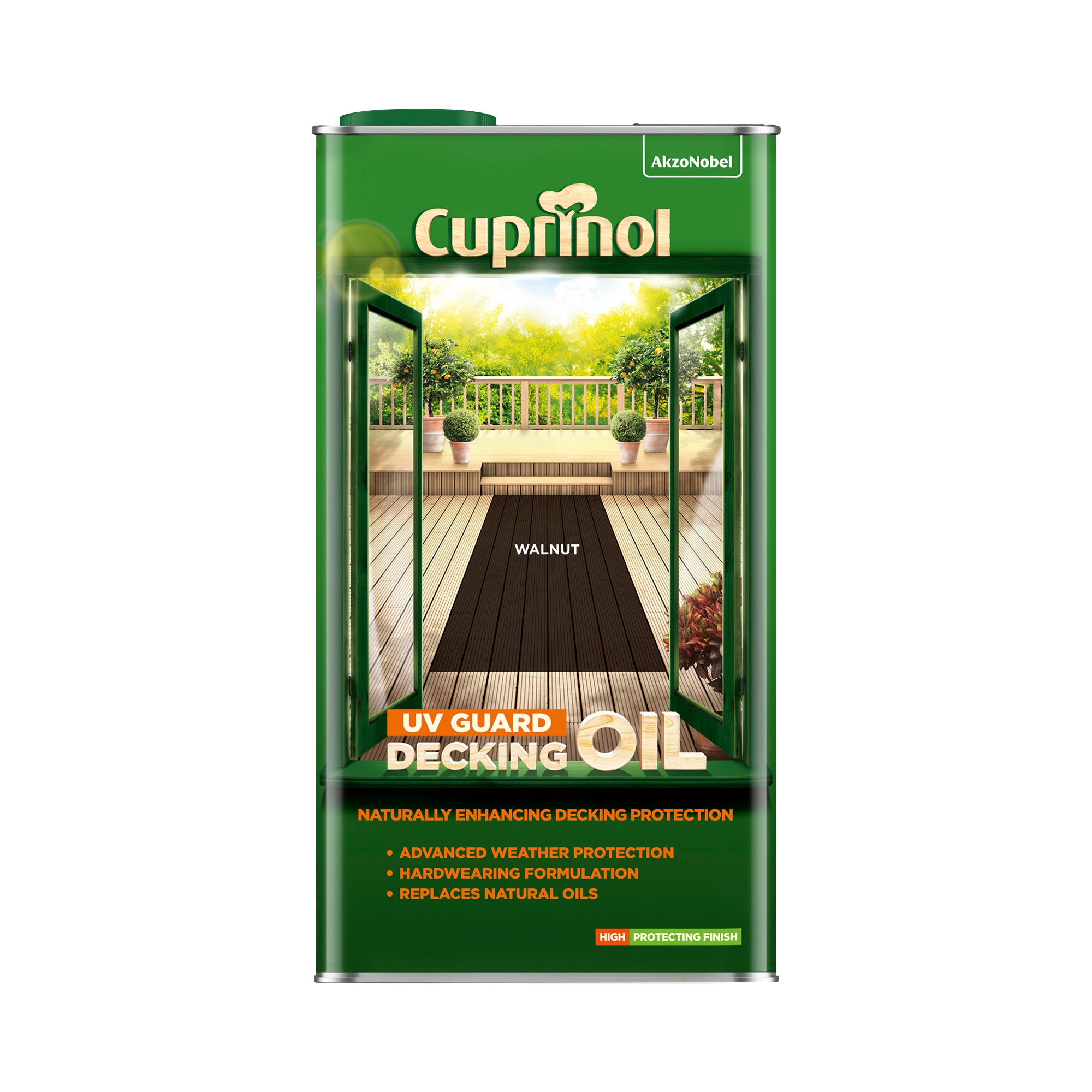Cuprinol UV Guard Decking Oil Walnut 5L