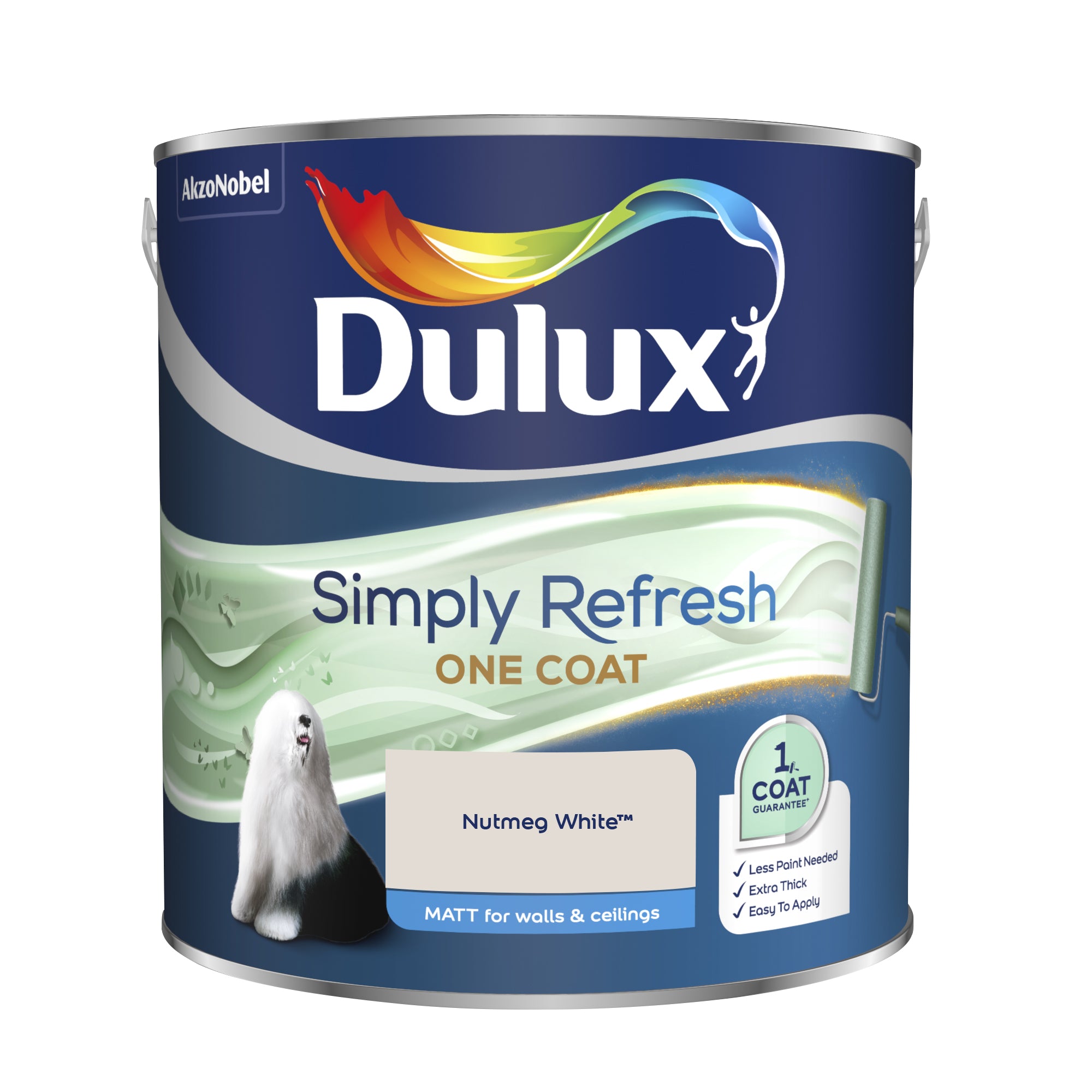 Dulux Simply Refresh One Coat Matt Nutmeg White 2.5L