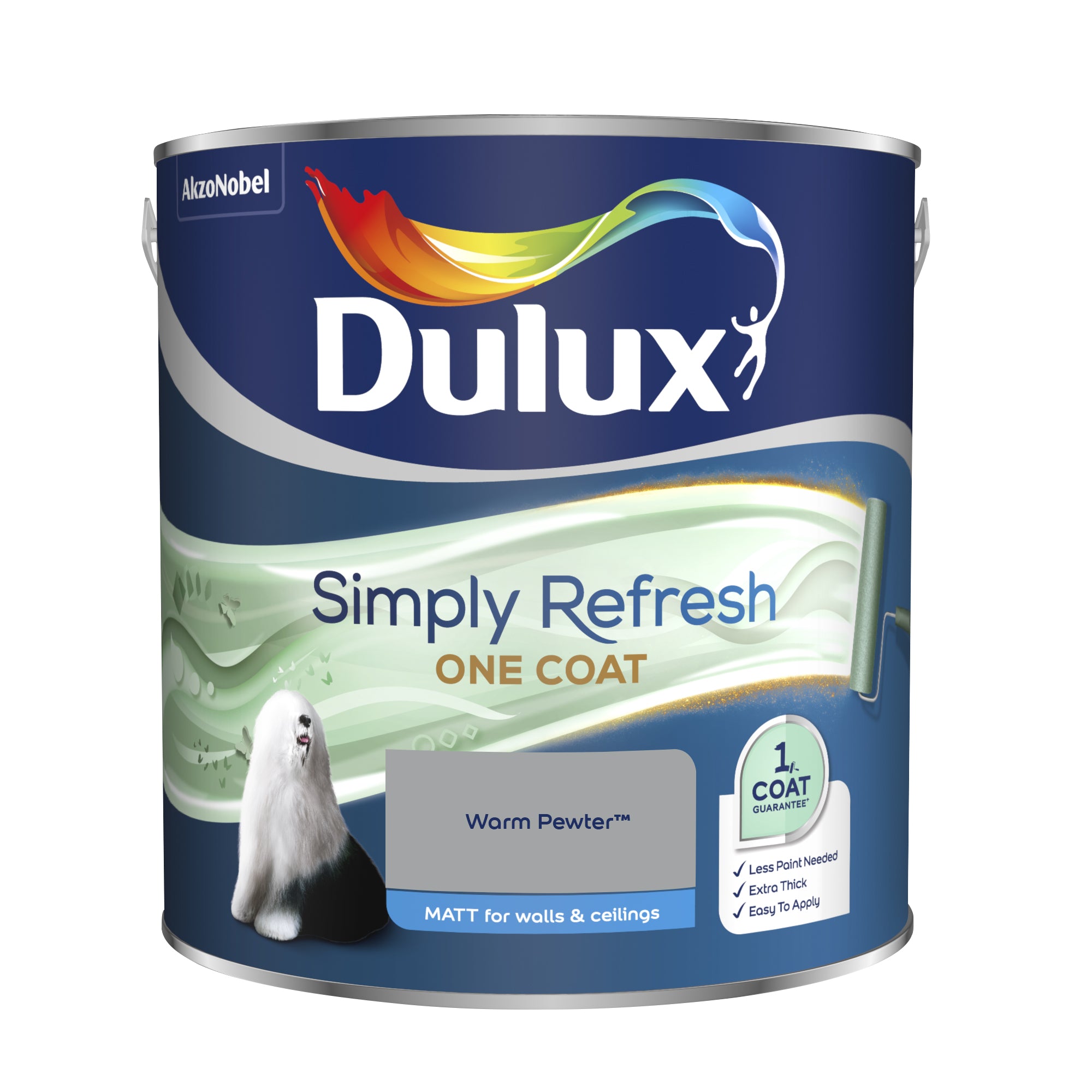 Dulux Simply Refresh One Coat Matt Warm Pewter 2.5L