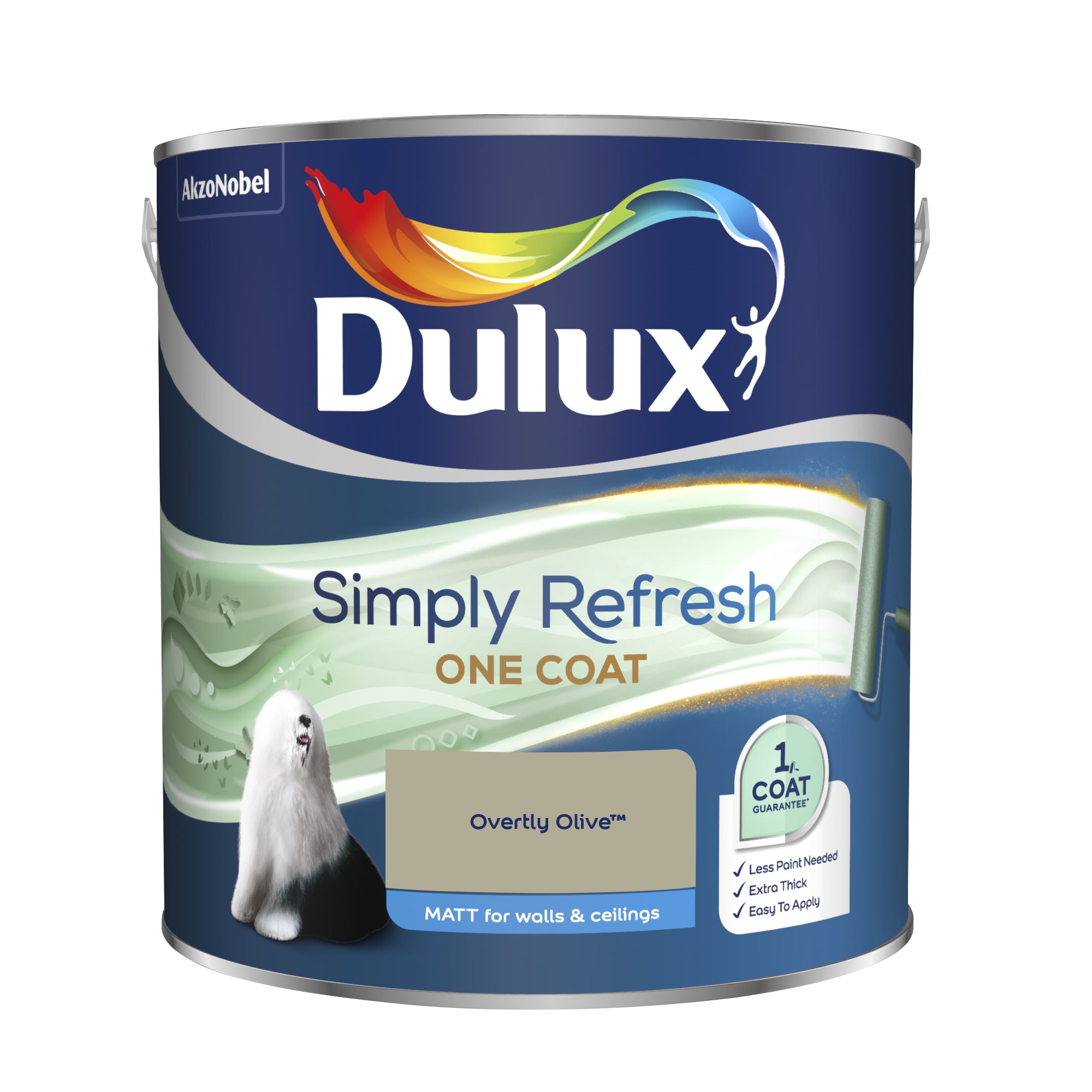 Dulux Simply Refresh One Coat Matt Overtly Olive 2.5L