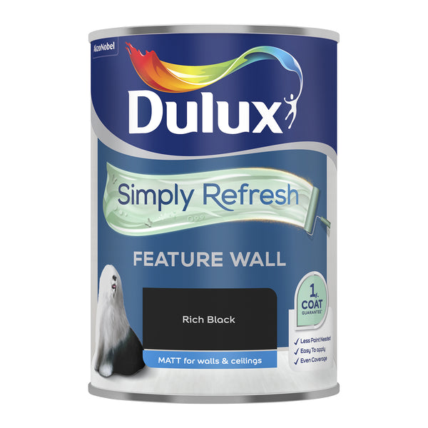 Dulux Simply Refresh One Coat Feature Wall Rich Black 1.25L