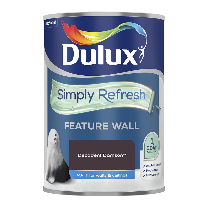 Dulux Simply Refresh One Coat Feature Wall Decadent Damson 1.25L