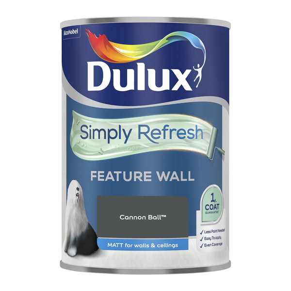 Dulux Simply Refresh One Coat Feature Wall Cannon Ball 1.25L