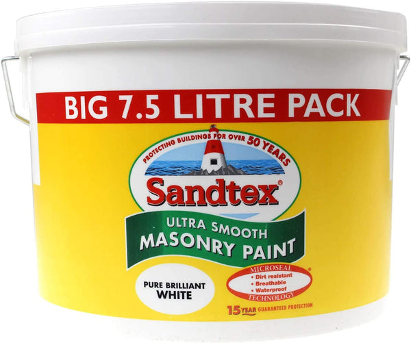 Sandtex Ultra Smooth Masonry Pure Brilliant White 7.5L