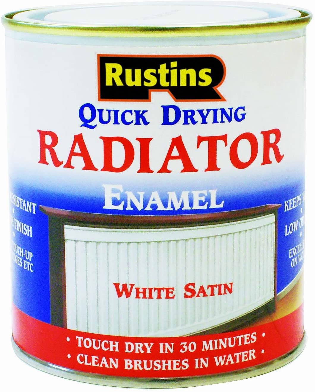 Rustins Quick Dry Radiator Paint Satin 250ml/500ml/1L