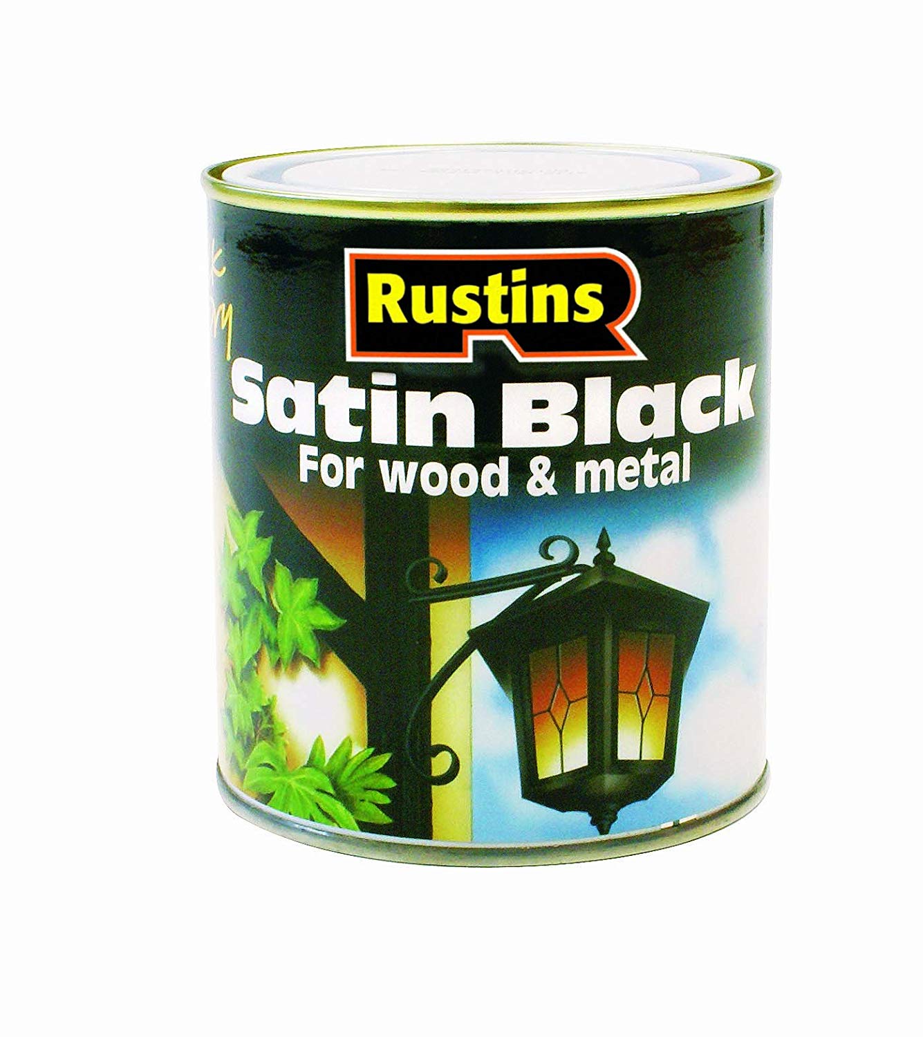 Rustins Wood & Metal Satin Black 250ml/500ml/1L/2.5L