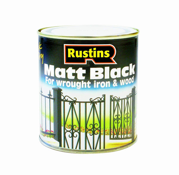 Rustins Wood & Metal Matt Black 250ml/500ml/1L/2.5L