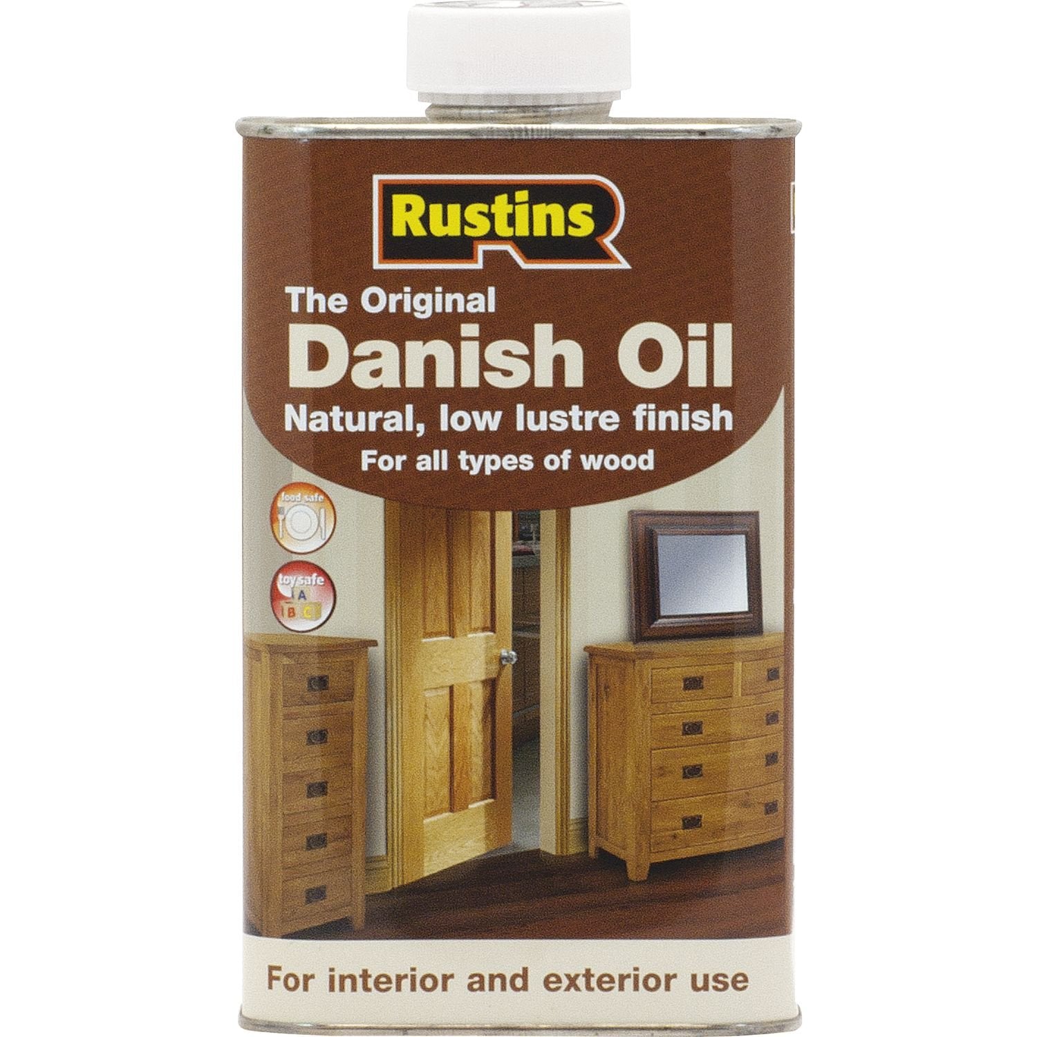 Rustins Original Danish Oil 250ml/500ml/1L/2.5L/5L
