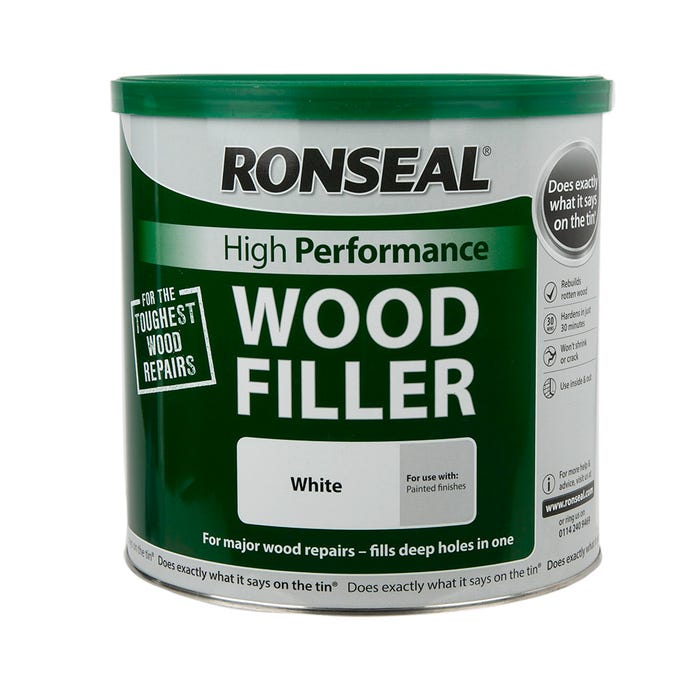 Ronseal High Performance Wood Filler White 3.7kg