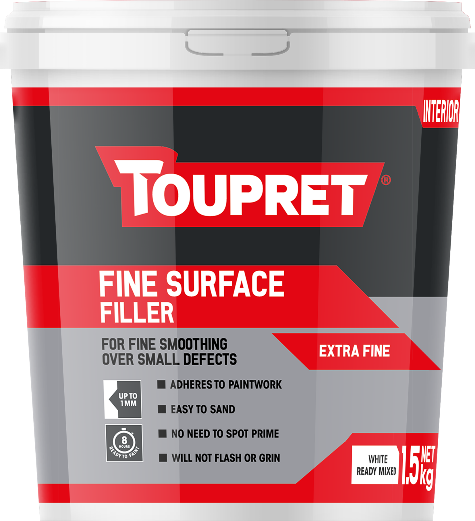Toupret Fine Surface Filler (Extra Fine, Ready Mixed) 1.5kg
