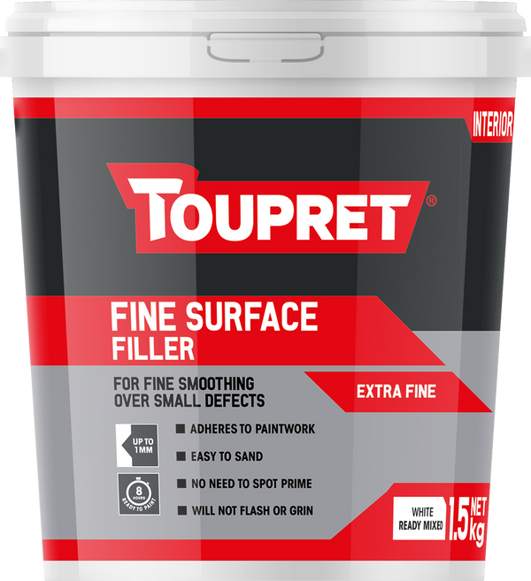 Toupret Fine Surface Filler  (Extra Fine, Ready Mixed) 1.5kg