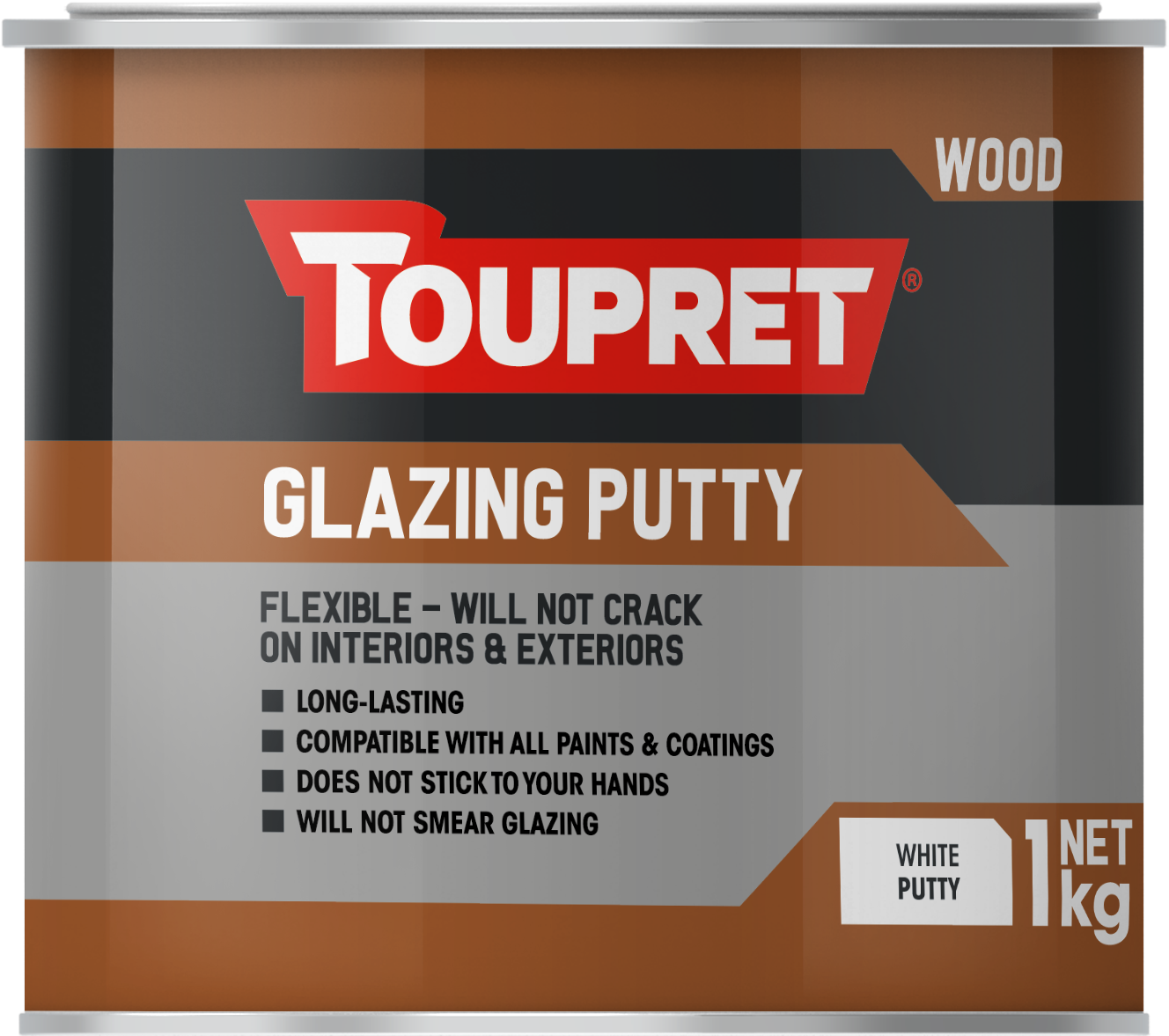 Toupret Glazing Putty (White, Int/Ext) 1kg