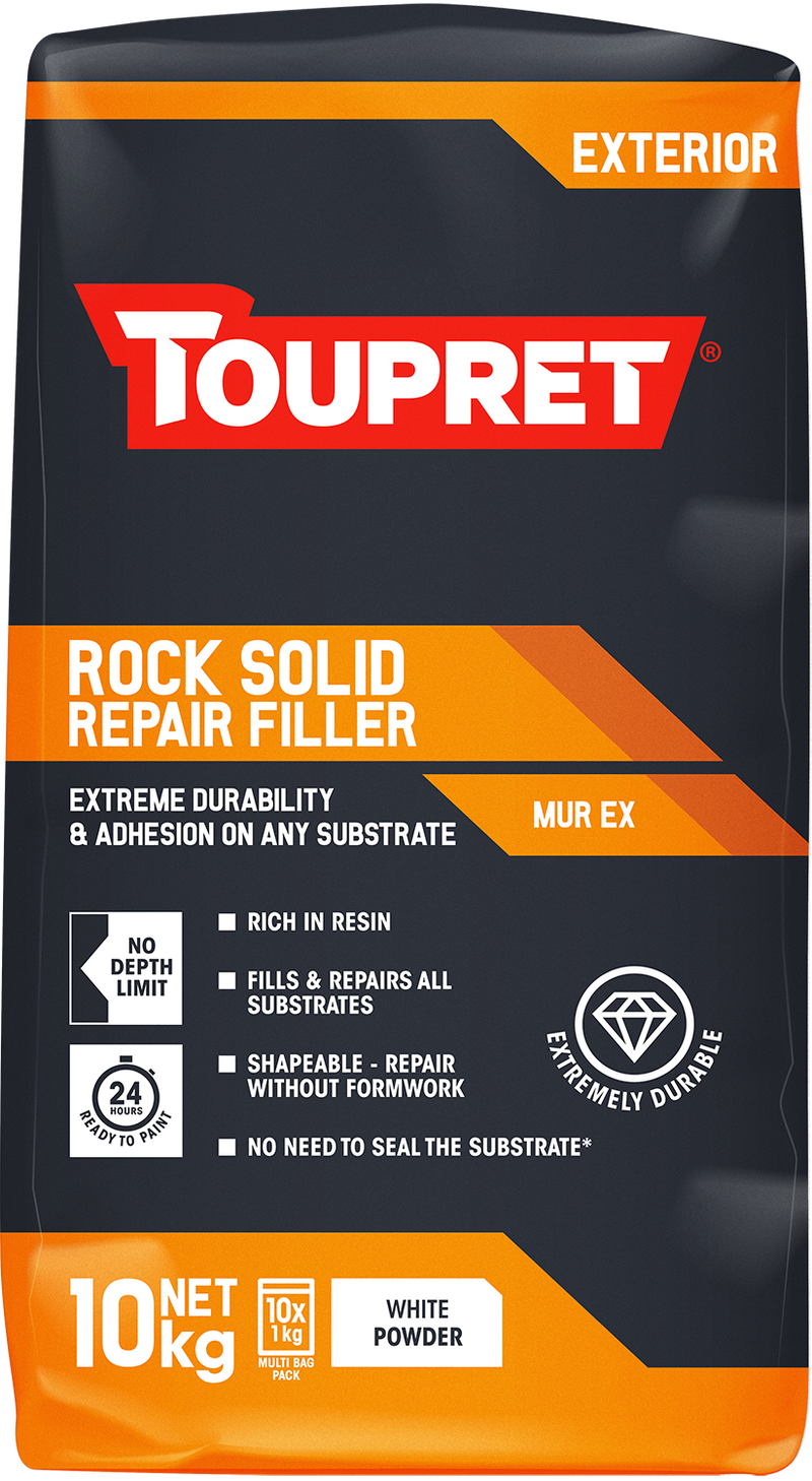 Toupret Rock Solid Repair Filler (Murex) 10x 1kg bag in bag