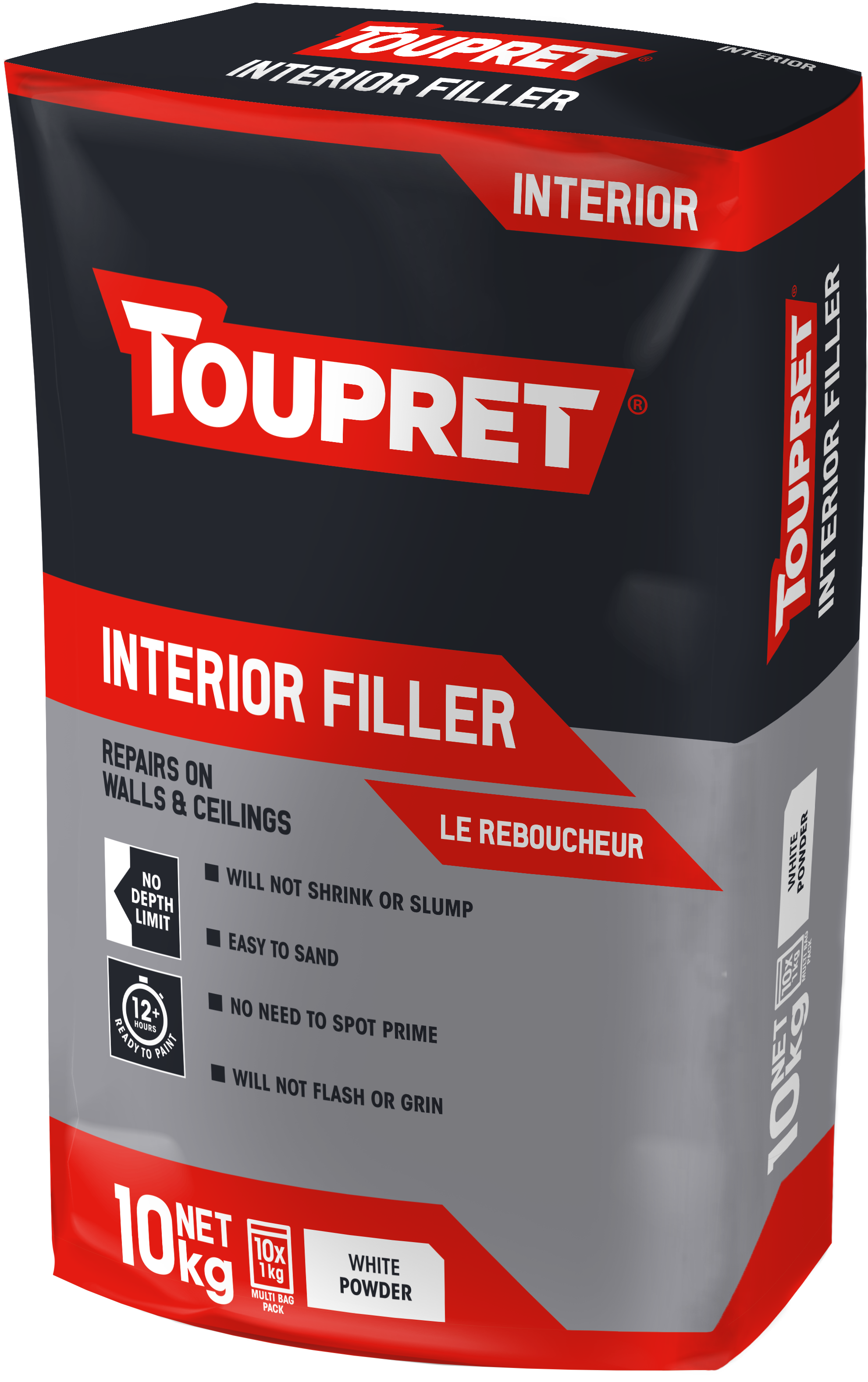 Toupret Interior Filler (Le Reboucheur) 10x 1kg bag in bag