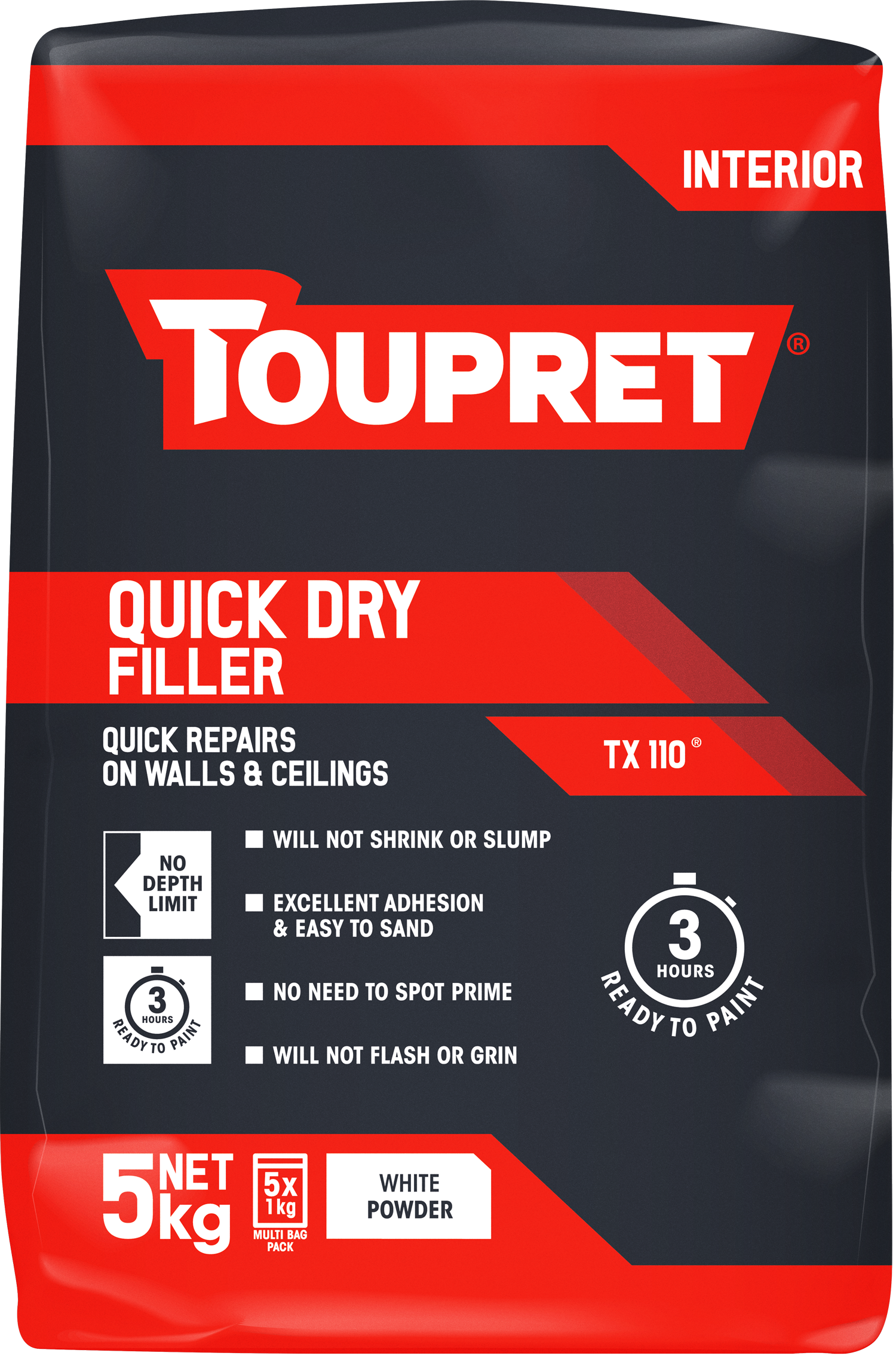 Toupret Quick Dry Filler (TX 110) 5x 1kg bag in bag