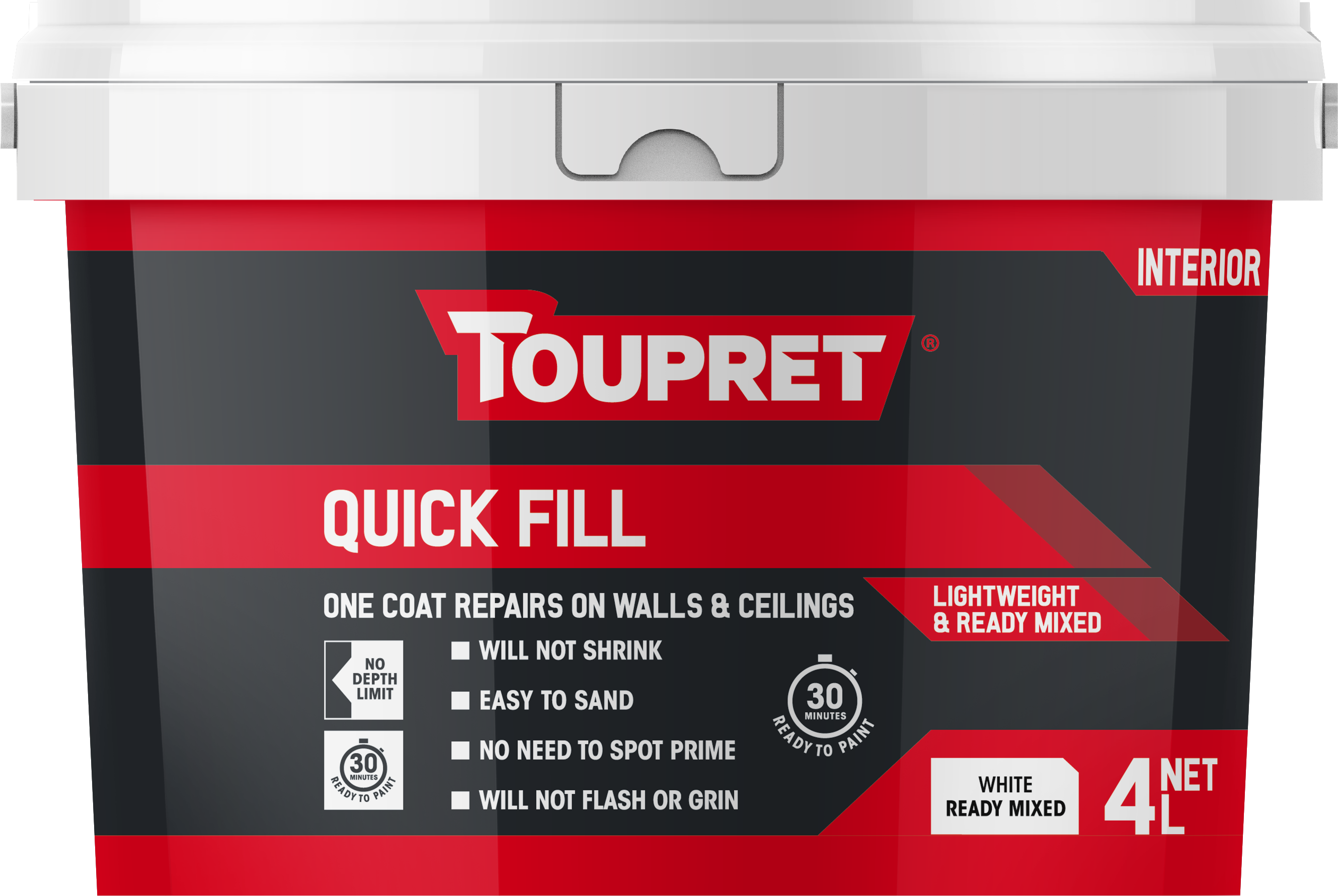 Toupret Quick Fill (Lightweight & Ready Mixed) 4L