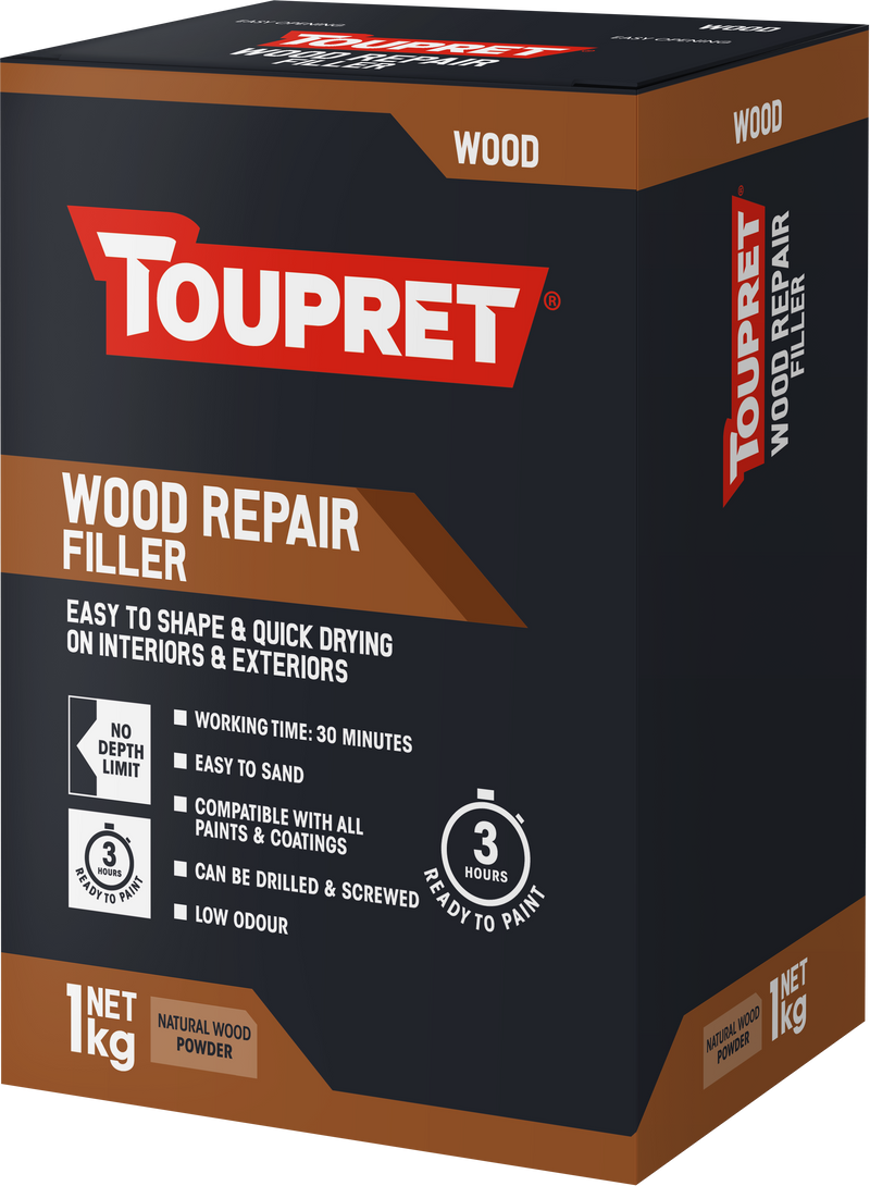 Toupret Wood Repair Filler (Natural Wood, Quick Drying, Int/Ext) 1kg