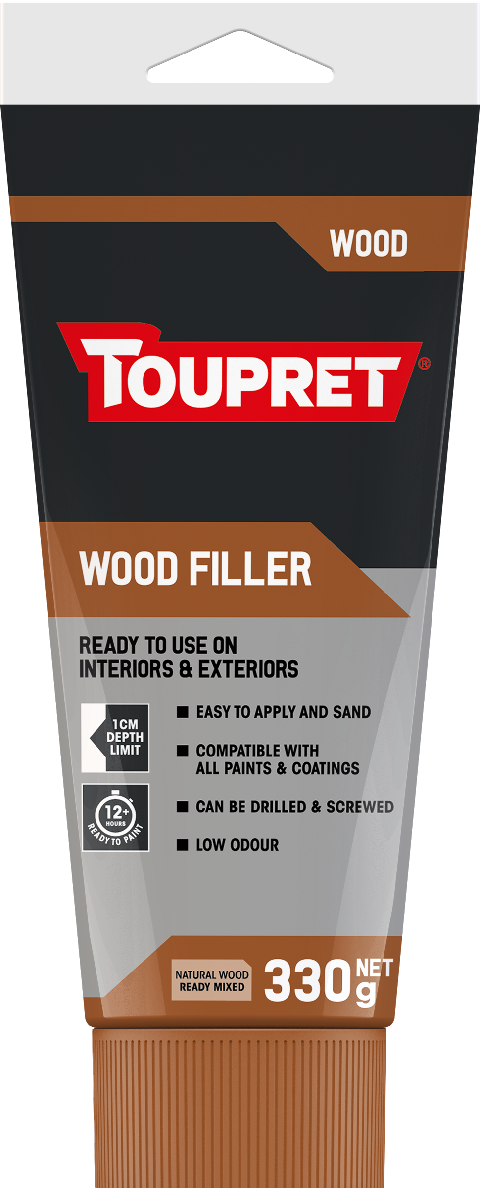 Toupret Wood Filler (Natural Wood, Ready Mixed, Int/Ext) 330g