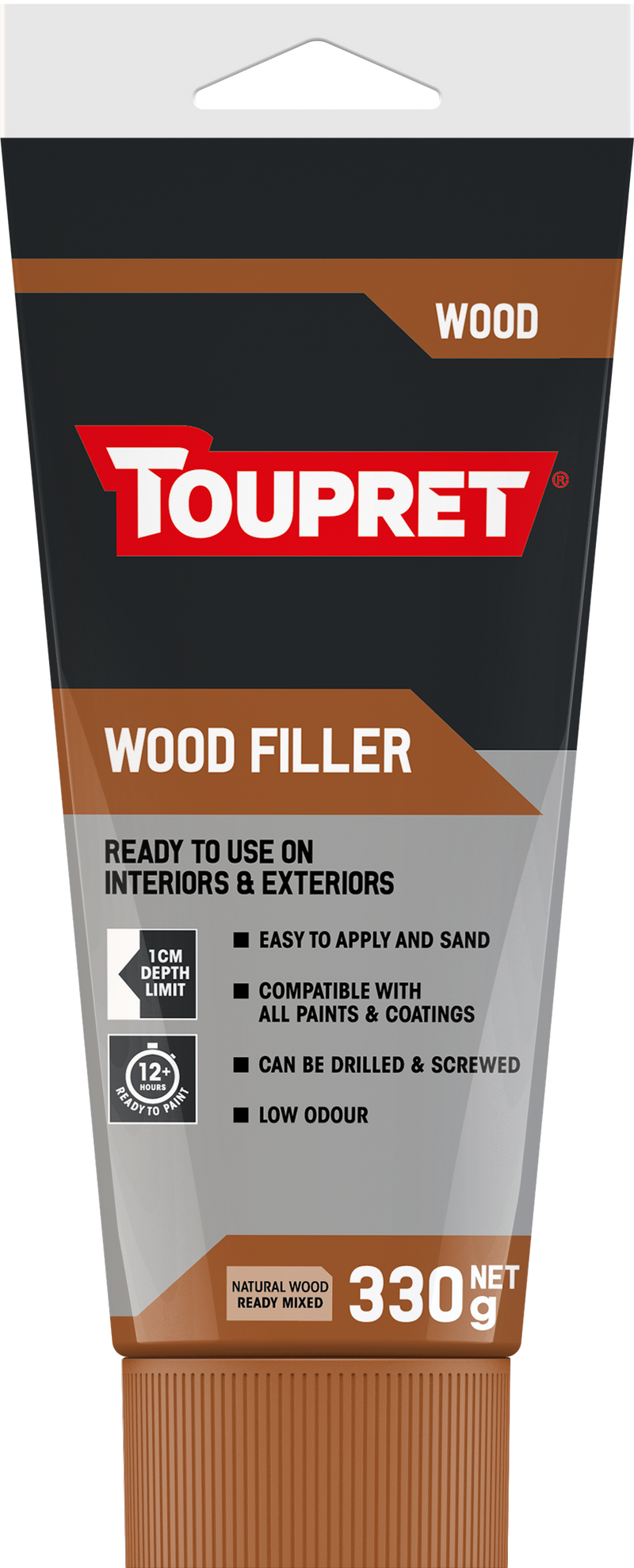 Toupret Wood Filler (Natural Wood, Ready Mixed, Int/Ext) 330g