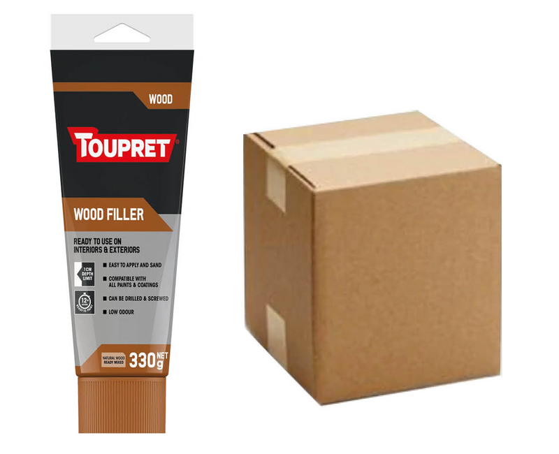 Toupret Wood Filler (Natural Wood, Ready Mixed, Int/Ext) 330g (Box of 12)