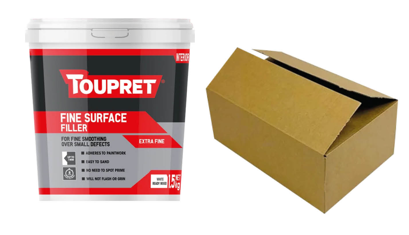 Toupret Fine Surface Filler (Extra Fine, Ready Mixed) 1.5kg (Box of 6)