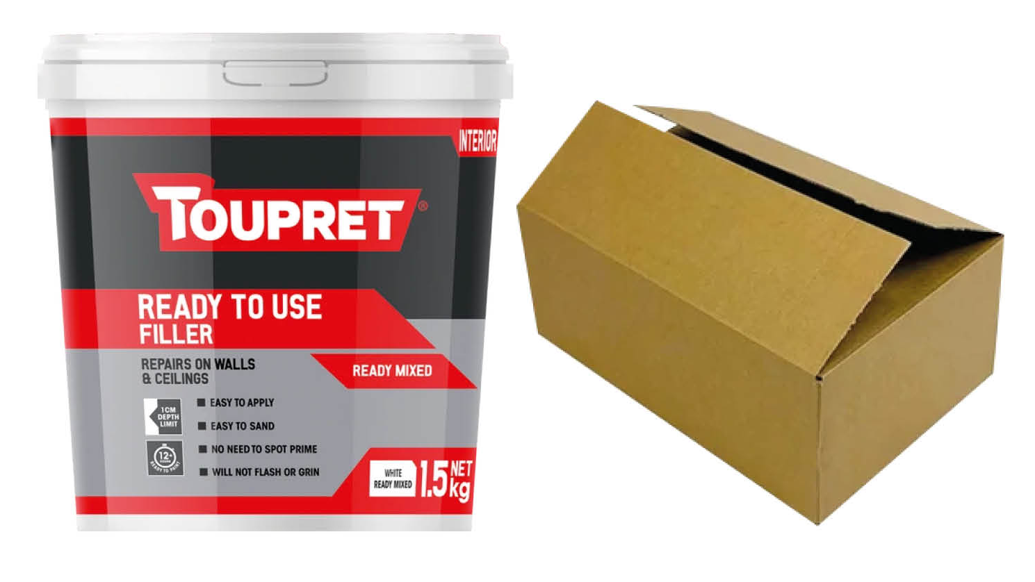 Toupret Ready to Use Filler (Ready Mixed) 1.5kg (Box of 6)