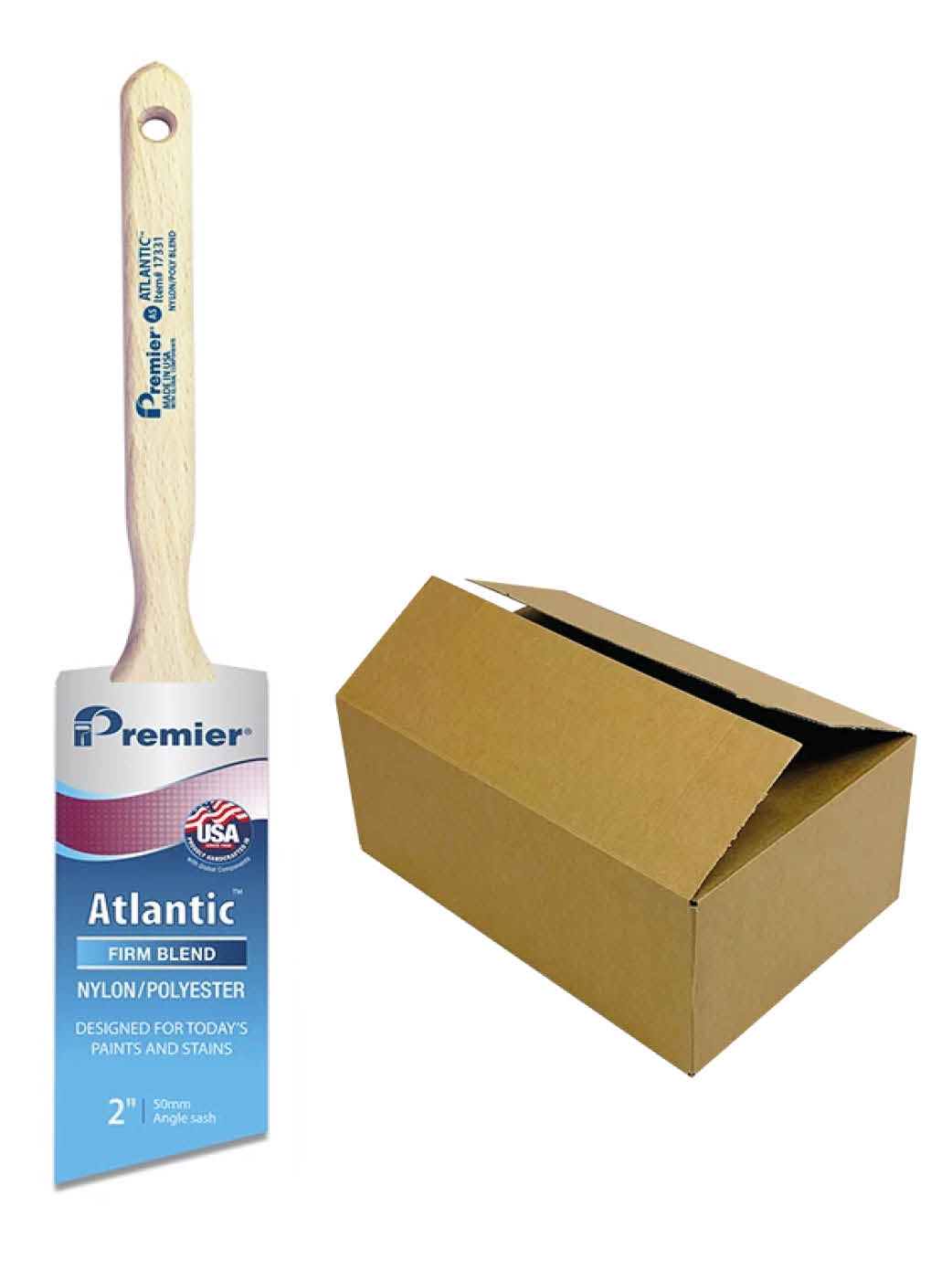 Premier Atlantic™ Angle Brush USA (Box of 6)