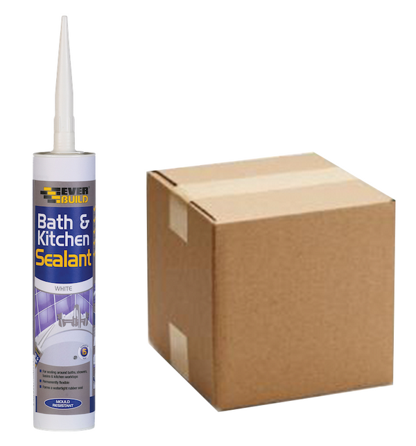 Everbuild Bath & Kitchen Sealant 290ml - White (Box of 12)