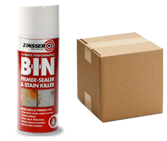 Zinsser B-I-N Interior & Exterior Primer-Sealer Spray 400ml (Box of 6)