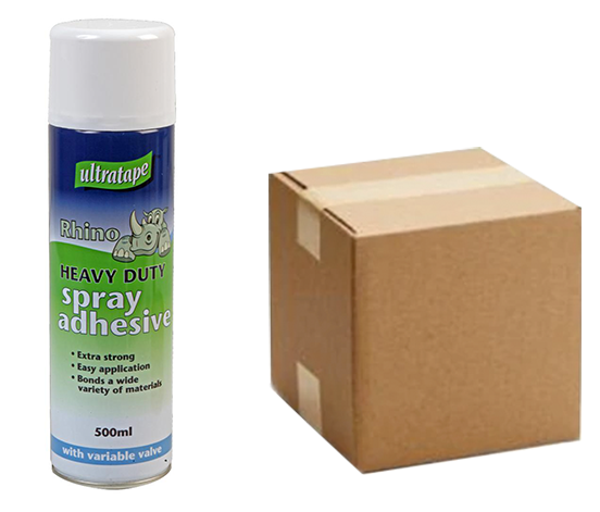 Rhino Heavy Duty Spray Adhesive 500ml (Box of 12)