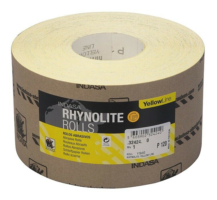 Indasa Rhynolite Yellow Roll Sandpaper 50m