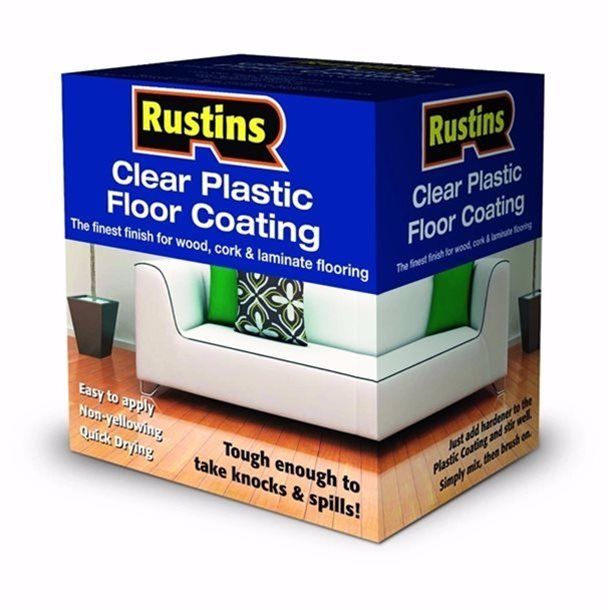 Rustins Clear Plastic Floor Coating Satin/Gloss 1L/4L
