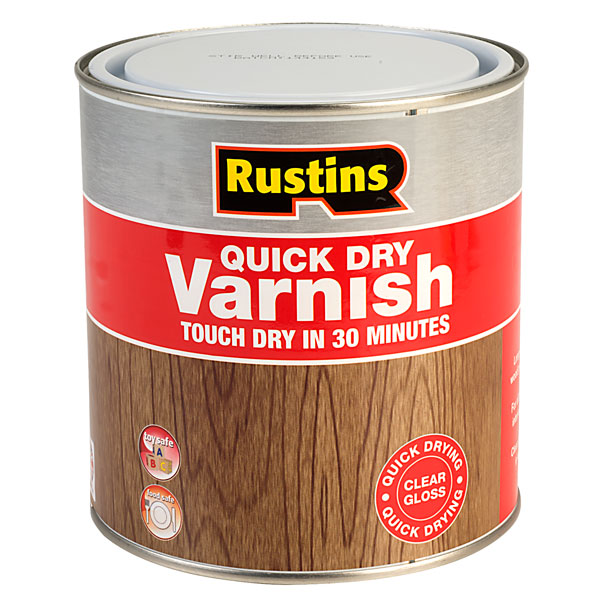 Rustins Quick Dry Varnish Clear Gloss 250ml/500ml/1L/2.5L/5L