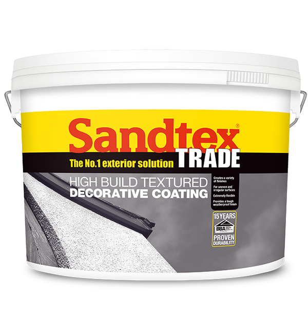 Sandtex Trade High Build Textured Decorative Coating White 15kg