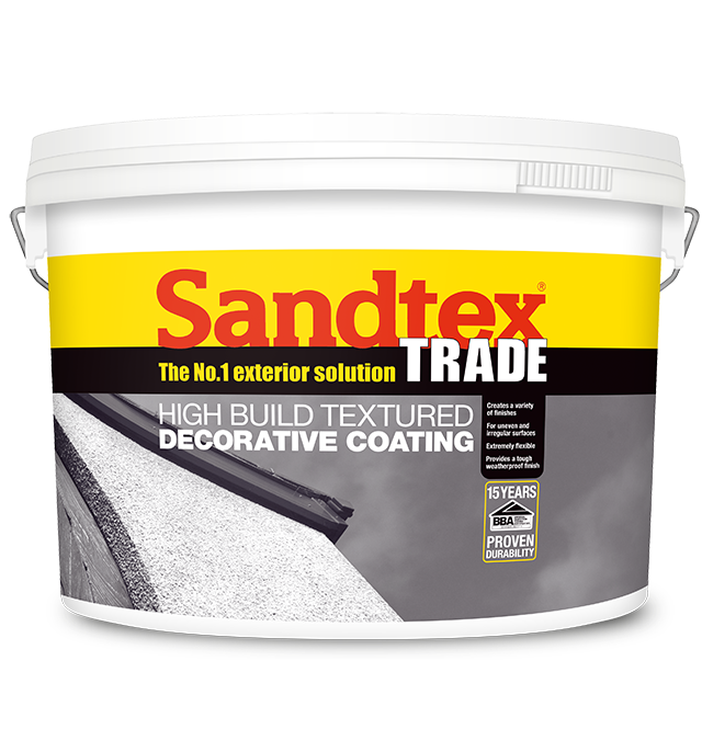 Sandtex Trade High Build Textured Decorative Coating White 15kg